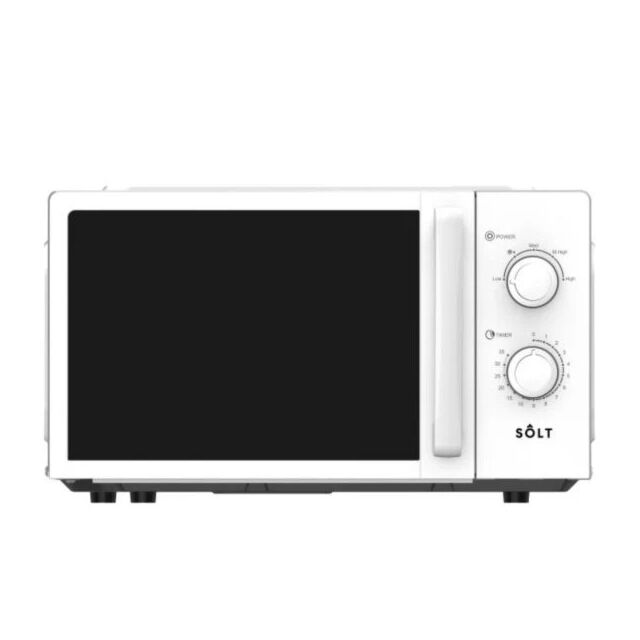 Solt 20L 700W Microwave With Stainless Steel Cavity - White - SMW20WX