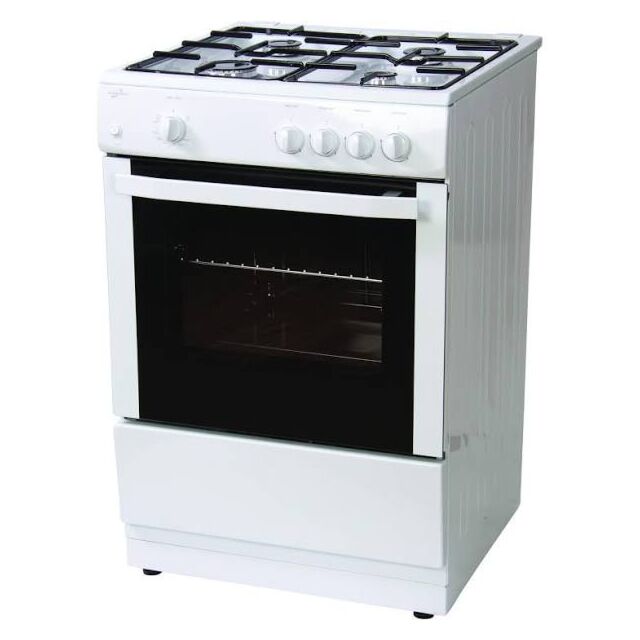 Statesman 60cm Freestanding Gas Cooker - White - MAXI60GSF