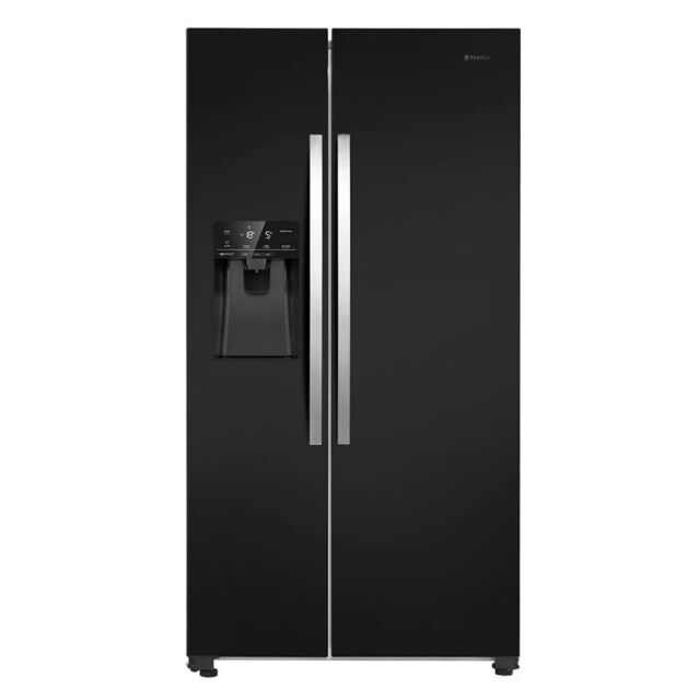Teknix American Frost Free Fridge Freezer - Ice and Water Plumber - Black Steel - THSBS1791PLUBIX