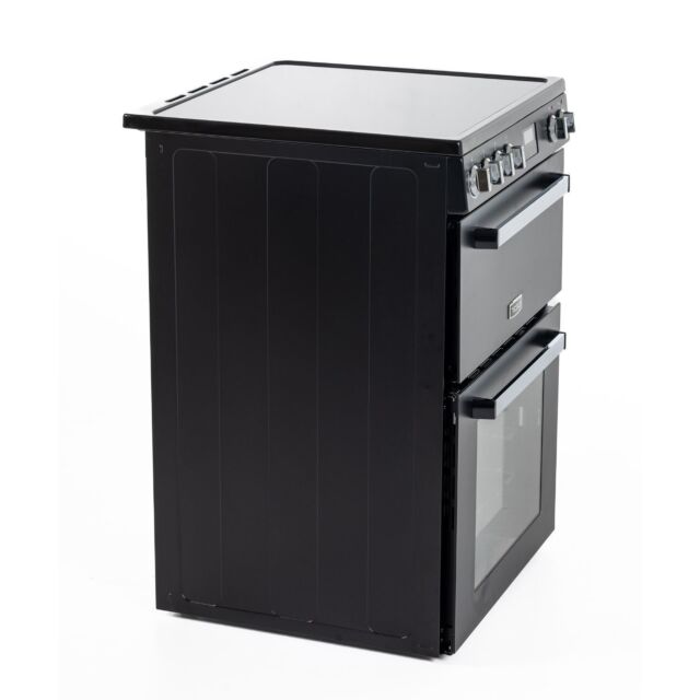 Tesla 60cm Double Oven Electric Cooker - Black - TMRC60B