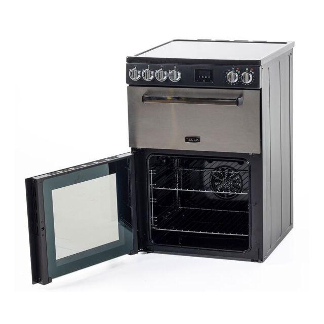 Tesla 60cm Double Oven Electric Cooker - Stainless Steel - TMRC60SS