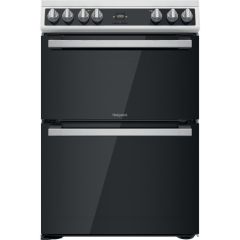 Hotpoint 60cm Double Oven Electric Cooker - White - HDT67V9H2CW 
