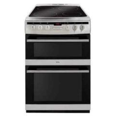 Amica AFC6550SS 60cm Freestanding Electric Double Oven with Ceramic Hob