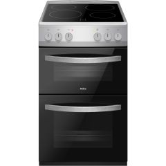 Amica 50cm Twin Cavity Electric Cooker - Stainless Steel - AFC502SS 