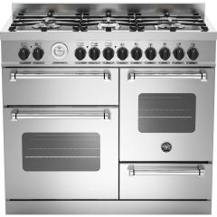 Bertazzoni Master Series 100cm Dual Fuel Range Cooker - Stainless Steel - MAS1006MFETXE