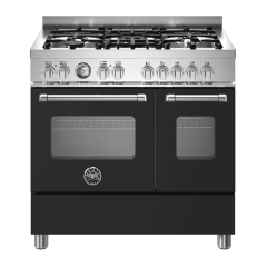 Bertazzoni Master Series 90cm Dual Fuel Range Cooker - Black - MAS95C2ENEC