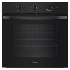 Indesit 60cm Single Oven - Black - IO233BUK