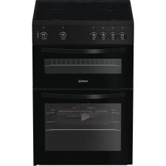 Indesit 60cm Twin Cavity Electric Cooker - Black - ITE6VMB