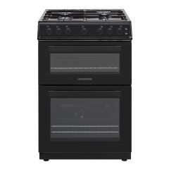 Nordmende 60cm Twin Cavity LPG Cooker - Black - CTG62LPGBK 