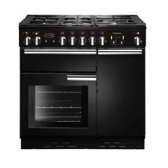 Rangemaster Professional Plus 90cm Dual Fuel Range Cooker - Black - PROP90DFFGB/C
