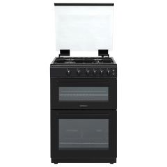 Statesman 60cm Double Oven Gas Cooker - Black - GDL60B 